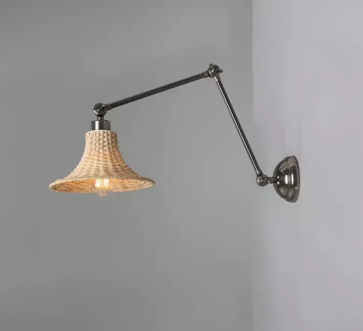 Applique murale, Savannah Small, argent antique, Ø24cm, H65cm - Mullan Lighting