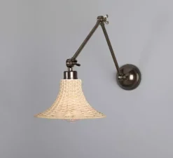 Applique murale, Savannah Small, laiton antique, Ø24cm, H65cm - Mullan Lighting