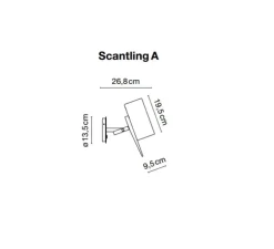 Applique murale, Scantling, blanc, H19,5cm - Marset