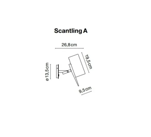 Applique murale, Scantling, blanc, H19,5cm - Marset