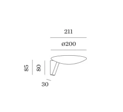 Applique murale, Scava, noir, LED, 2700K, 1100lm, L20cm, H8,5cm - Wever & Ducré