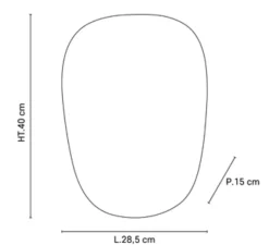 Applique murale, Screen 70's, jaune curry, L28,5cm, H40cm - Market Set