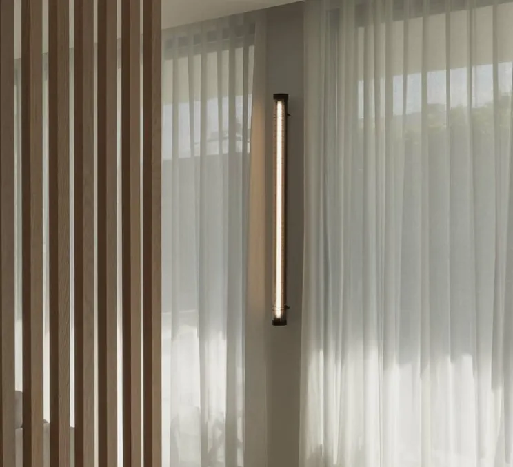 Applique murale, Scuba Louver 120, noir, IP65, LED, 2700K, 1510 lm, L120cm, H7cm - Faro