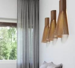 Applique murale, Secto 4230, noyer, 3000K, 370lm, H60cm - Secto Design
