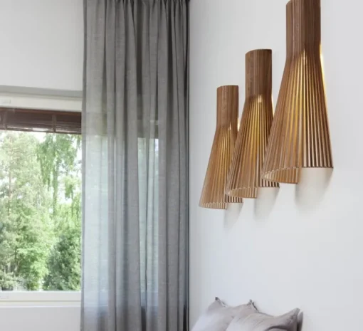 Applique murale, Secto 4230, noyer, 3000K, 370lm, H60cm - Secto Design