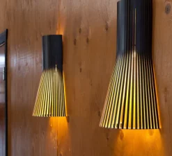 Applique murale, Secto 4231, noir, 3000K, 370lm, H45cm, L25cm - Secto Design