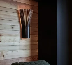 Applique murale, Secto 4231, noir, 3000K, 370lm, H45cm, L25cm - Secto Design