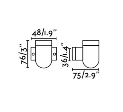 Applique murale, Sera, blanc, L4,8cm, H7,5cm - Faro