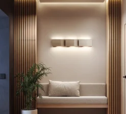 Applique murale, Shapes 4100, champagne, LED, dim, 2700K, 870 lm, L15cm, H30cm - Estiluz