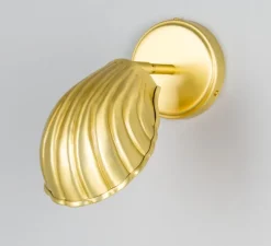 Applique murale, Shell, or satiné, Ø12cm, H26.5cm - Mullan Lighting