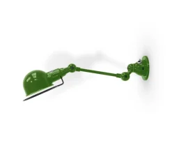 Applique murale, Signal 1 bras, SI701, vert herbe, brillant, L32cm, H15cm - Jieldé