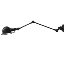 Applique murale, Signal 2 bras, SI371, interrupteur, noir, mat, Ø10cm, H47cm- Jieldé
