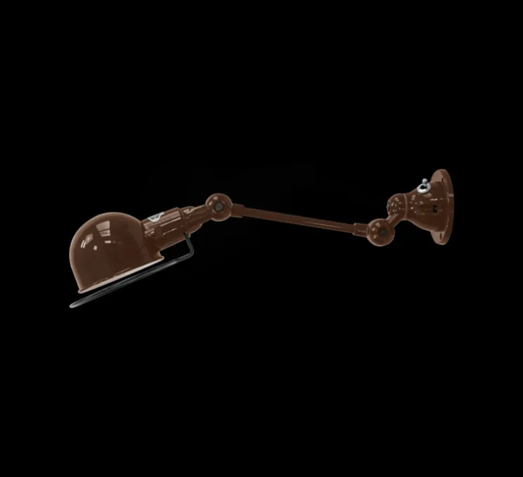 Applique murale, Signal 1 bras, SI701, marron, brillant, L32cm, H15cm - Jieldé