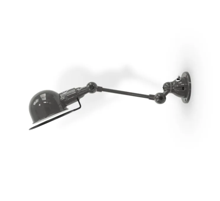 Applique murale, Signal 1 bras, SI701, gris souris, L32cm, H15cm - Jieldé
