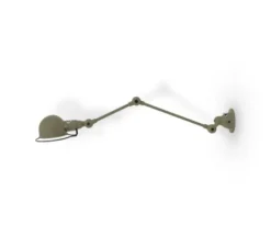Applique murale, Signal 2 bras, SI371, gris, vert mat, Ø10cm, H47cm - Jieldé