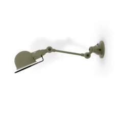 Applique murale, Signal 2 bras, SI701, gris, vert mat, Ø10cm, H47cm- Jieldé