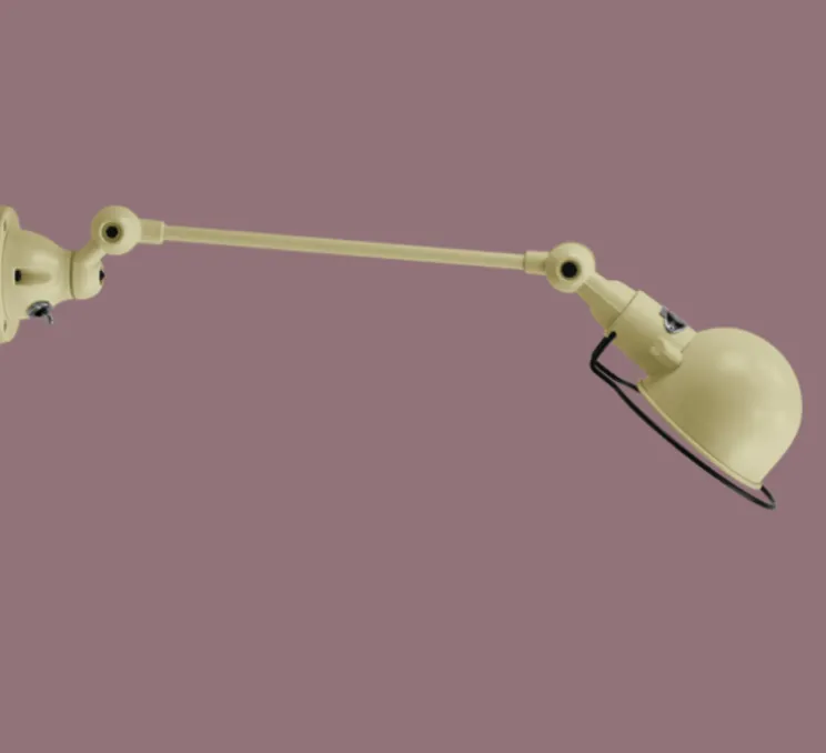 Applique murale, Signal 1 bras, SI301, ivoire, brillant, L40cm, H15cm - Jieldé