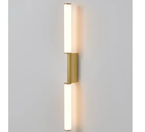 Applique murale, Signal double 920, laiton satiné, LED, dim, 2700K, 1340 lm, L4cm, H92cm - CVL
