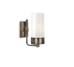Applique murale, Silindar 3390, Nickel antique , IP44, Ø10cm, H21cm - Moretti Luce