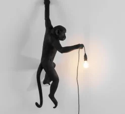 Applique murale, Singe, Monkey Hanging, gauche, noir, H76,5cm, Outdoor- Seletti