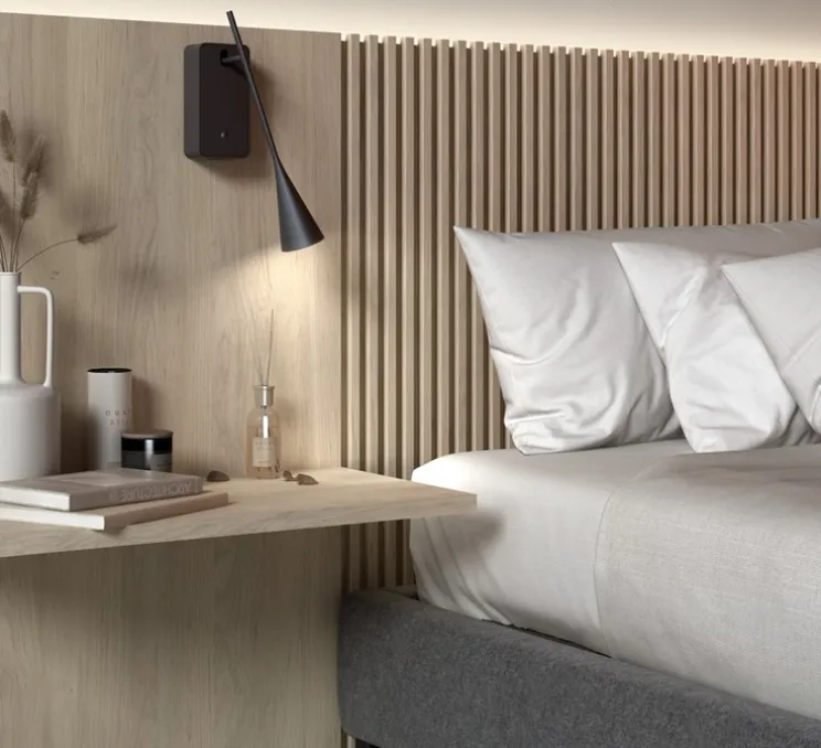 Applique murale, Skybell Plus A/01, noir, LED, 2700K, 1200lm, L13cm, H38cm - Bover