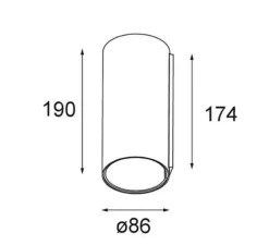 Applique murale, Smart Tube Wall Up/Down 82 XL 2x, blanc, Ø8,6cm, H19cm - Modular