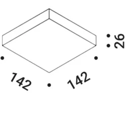 Applique murale, Sol 1, blanc mat, LED, dim, 2700K, 836 lm, L14,2cm, H2,6cm - Davide Groppi