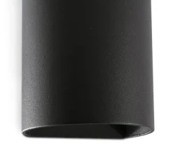 Applique murale, Sole 1L, lisse, noir, L8cm, H10cm - Faro