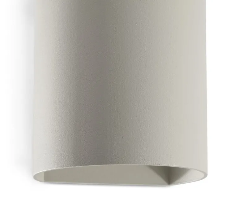 Applique murale, Sole 1L, lisse, gris, L8cm, H10cm - Faro