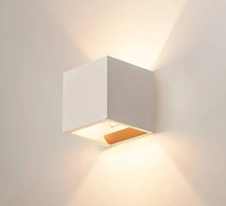 Applique murale, Solid Cube, gris clair, L11,5cm, H11,5cm - SLV