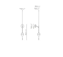 Applique murale, Solo moyen Fleur de Kaolin, blanc, laiton, Ø8,6cm, H54cm - Designheure
