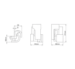 Applique murale, Soul Story angle 1, blanc et or, LED, dim, 2700K, 250 lm, L21,6cm, H31,1cm - DCW éditions Paris