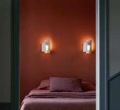 Applique murale, Soul Story 1 feuille d'or, blanc et or, LED, dim, 2700K, 250 lm, L18,7cm, H28,7cm - DCW éditions Paris