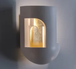 Applique murale, Soul Story 3 feuille d'or, blanc et or, LED, dim, 2700K, 250 lm, L18,5cm, H28,7cm - DCW éditions Paris