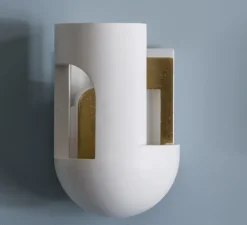 Applique murale, Soul Story 3 feuille d'or, blanc et or, LED, dim, 2700K, 250 lm, L18,5cm, H28,7cm - DCW éditions Paris