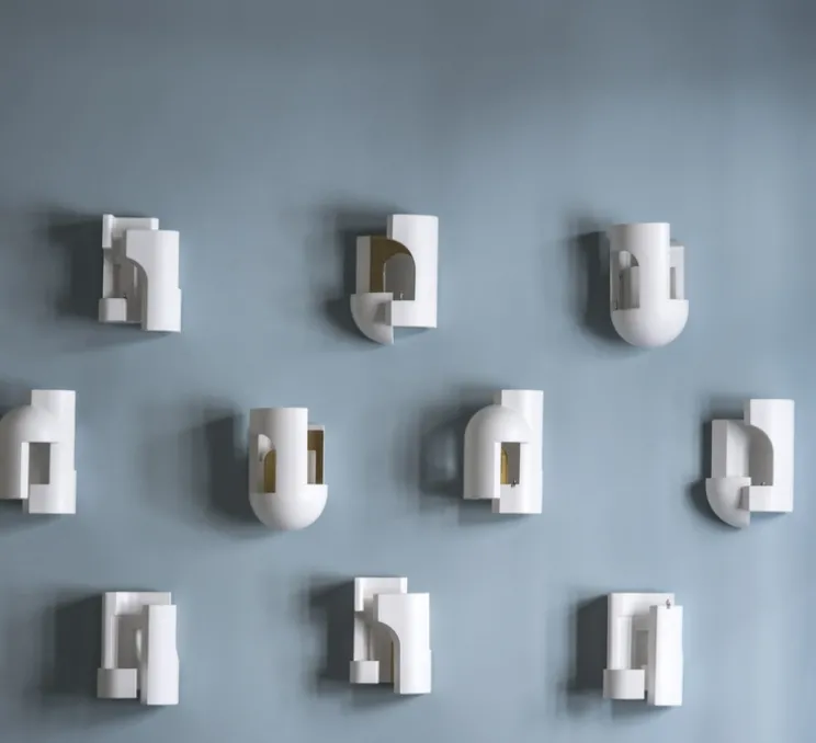 Applique murale, Soul Story 3 feuille d'or, blanc et or, LED, dim, 2700K, 250 lm, L18,5cm, H28,7cm - DCW éditions Paris