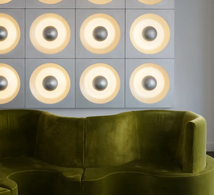 Applique murale, Spiegel, Aluminium brossé, L62,5cm, H62,5cm - Verpan