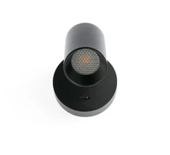 Applique murale, Stan, noir mat, Ø6cm, H10,5cm - Faro