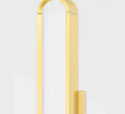 Applique murale, Starkey S, laiton, LED, dim, 2700K, 560 lm, L7cm, H40cm - Hudson Valley Lighting