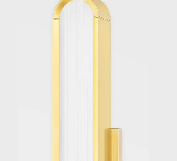 Applique murale, Starkey S, laiton, LED, dim, 2700K, 560 lm, L7cm, H40cm - Hudson Valley Lighting