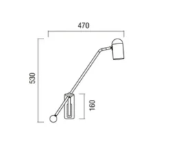 Applique murale, STASIS, laiton, L48cm, H53cm - Bert Frank