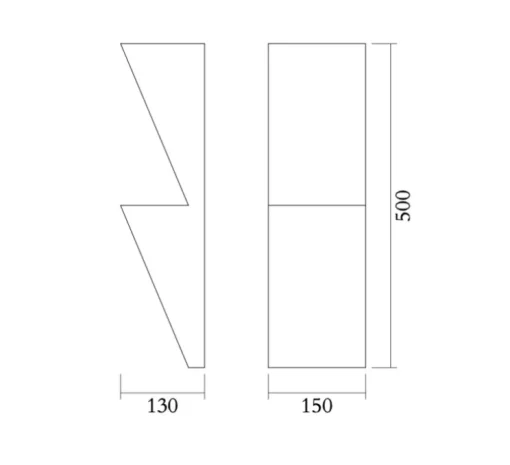 Applique murale, Steps 146, blanc, L15cm, H50cm - Atelier Areti