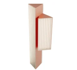 Applique murale, Stick, double, cuivre satiné, LED, dim, 2700K, 3750 lm, L19,6cm, H60cm - Contardi