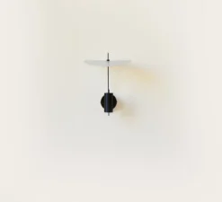 Applique murale, Stilla, noir et blanc, Ø25cm, H34cm - OliveLab
