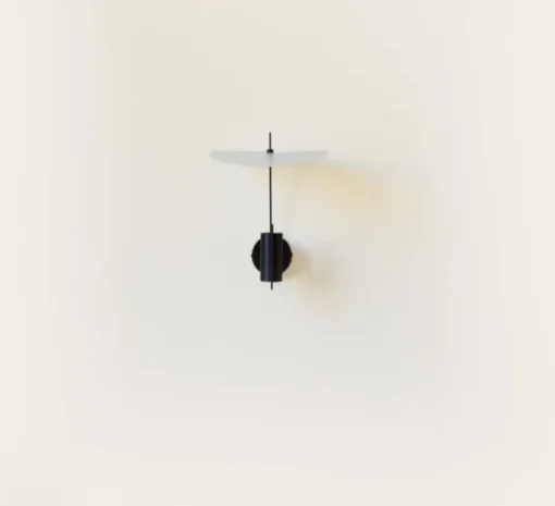 Applique murale, Stilla, noir et blanc, Ø25cm, H34cm - OliveLab