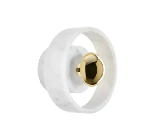 Applique murale, Stone, blanc, or, IP44, LED, dim, 3000k, 360 lm, L18cm, H18cm - Tom Dixon