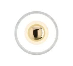 Applique murale, Stone, blanc, or, IP44, LED, dim, 3000k, 360 lm, L18cm, H18cm - Tom Dixon