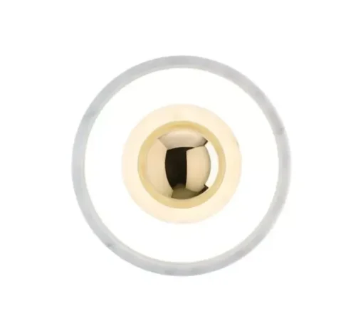 Applique murale, Stone, blanc, or, IP44, LED, dim, 3000k, 360 lm, L18cm, H18cm - Tom Dixon