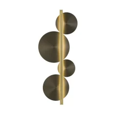 Applique murale, Strate Moon 150, graphite satiné, laiton satiné, LED, dim, 2700K, 6100 lm, L62,9cm, H150cm - Cvl