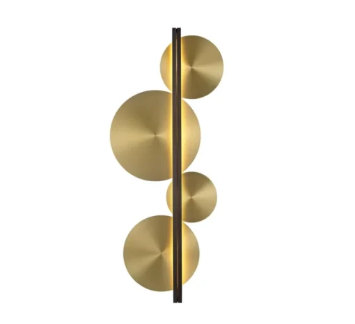 Applique murale, Strate Moon 150, laiton satiné, graphite satiné, LED, dim, 2700K, 6100 lm, L62,9cm, H150cm - Cvl